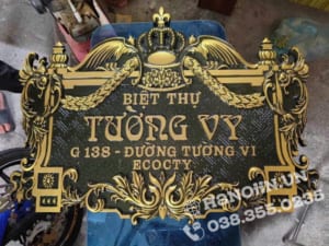 BIỂN SỐ NHÀ NHÔM ĐÚC NGUYÊN KHỐI